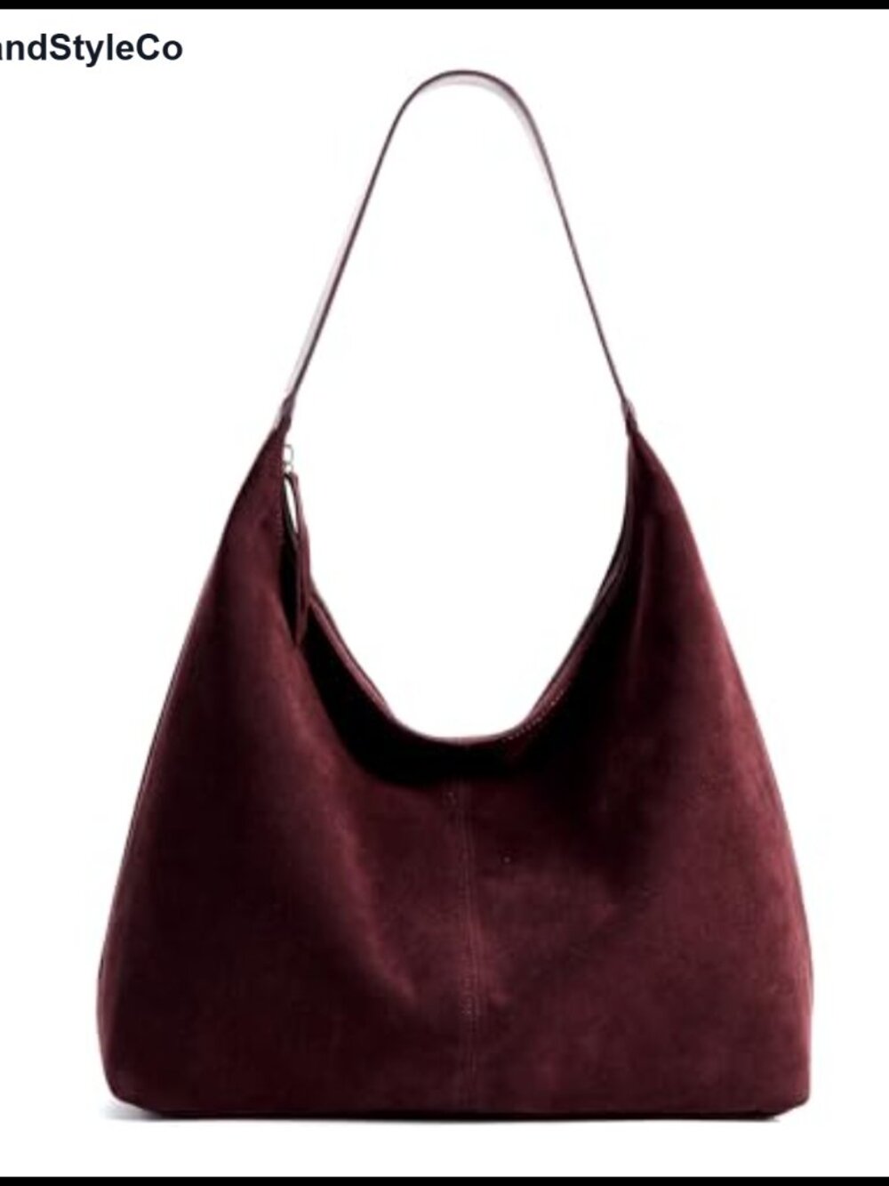 KALIDI Slouchy Tote Bag 18L Casual Vegan Leather Crescent Hobo Zipper Bag